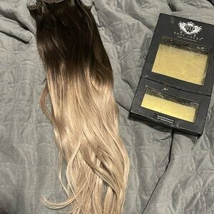 Foxy locks clip in hair extensions seamless